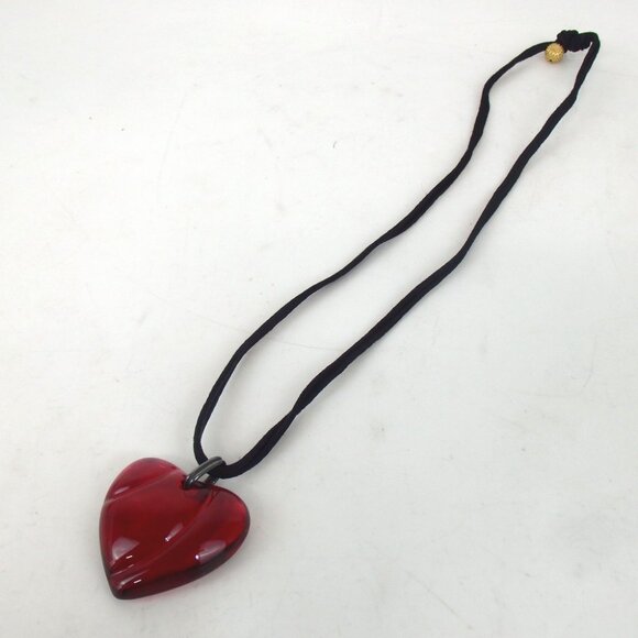 Authentic Baccarat heart Necklace Glass [Used] - Picture 1 of 6